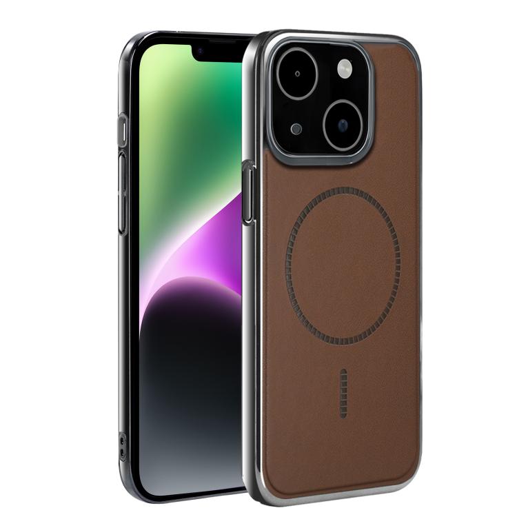 For iPhone 14 Electroplated Magnetic Series Ultra-Thin Shockproof Phone Case