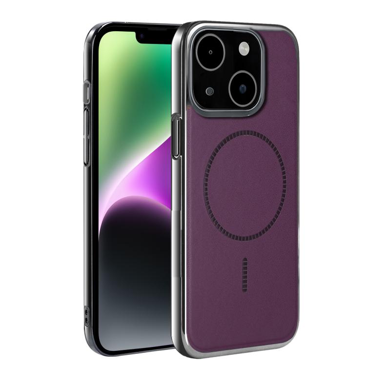 For iPhone 14 Electroplated Magnetic Series Ultra-Thin Shockproof Phone Case