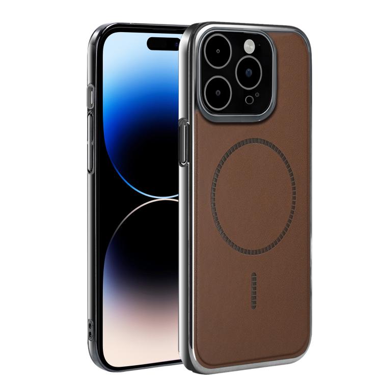 For iPhone 14 Pro Max Electroplated Magnetic Series Ultra-Thin Shockproof Phone Case