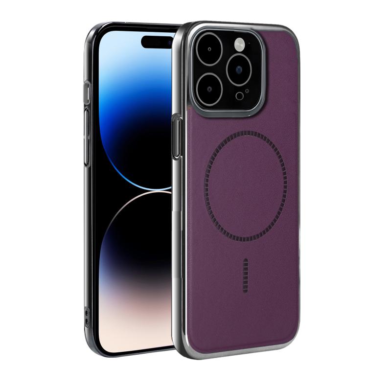 For iPhone 14 Pro Max Electroplated Magnetic Series Ultra-Thin Shockproof Phone Case