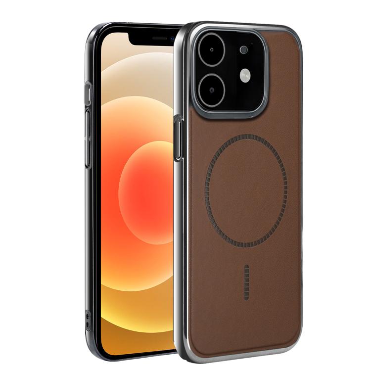 For iPhone 12 Electroplated Magnetic Series Ultra-Thin Shockproof Phone Case