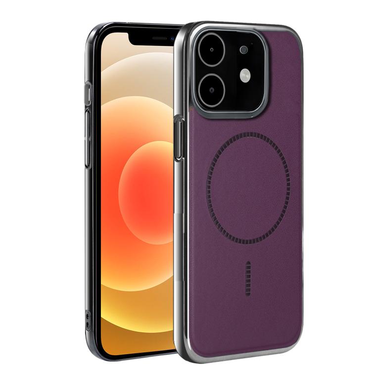 For iPhone 12 Electroplated Magnetic Series Ultra-Thin Shockproof Phone Case