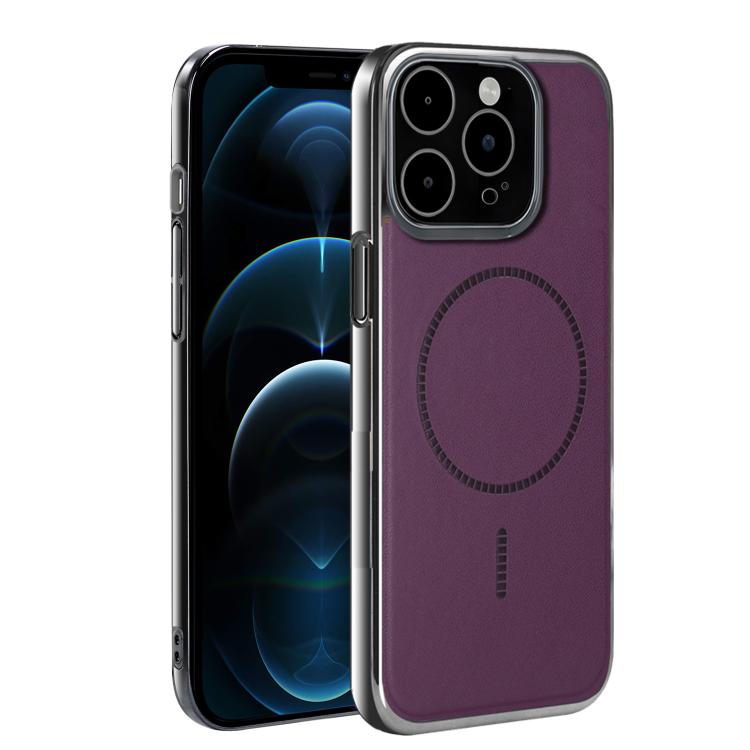 For iPhone 12 Pro Max Electroplated Magnetic Series Ultra-Thin Shockproof Phone Case