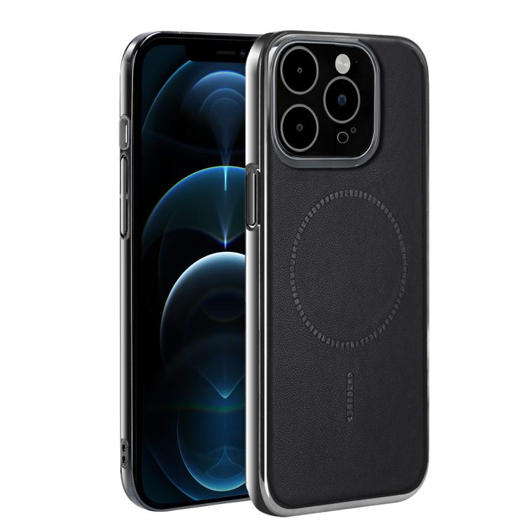For iPhone 12 Pro Max Electroplated Magnetic Series Ultra-Thin Shockproof Phone Case