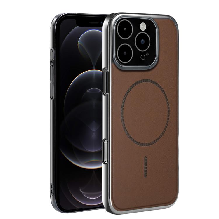 For iPhone 12 Pro Electroplated Magnetic Series Ultra-Thin Shockproof Phone Case