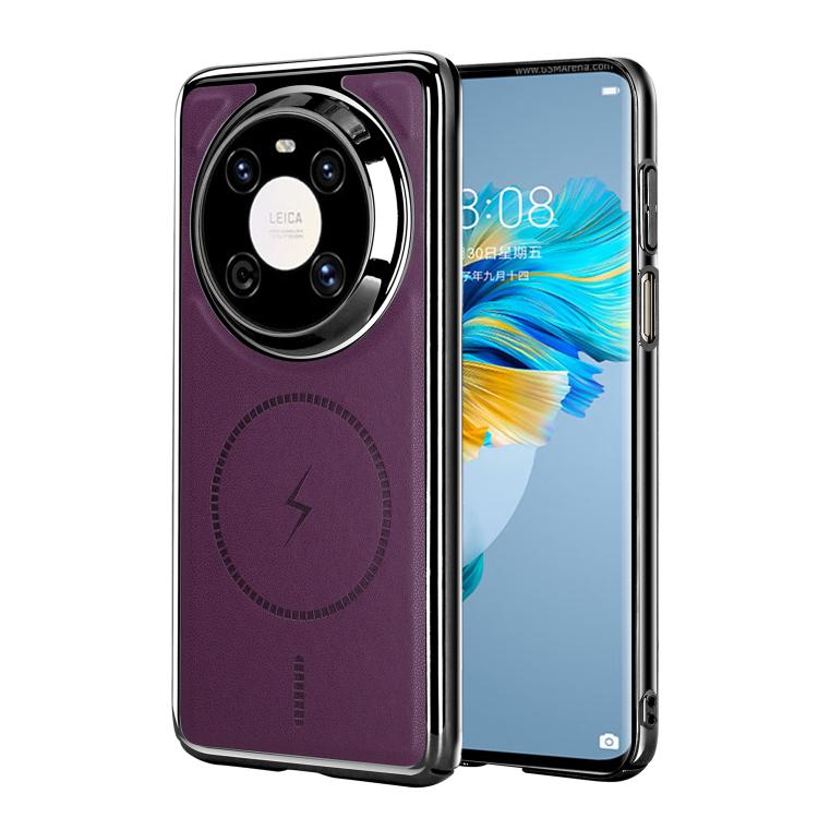 For Huawei Mate 40 Electroplated Magnetic Series Ultra-Thin Shockproof Phone Case