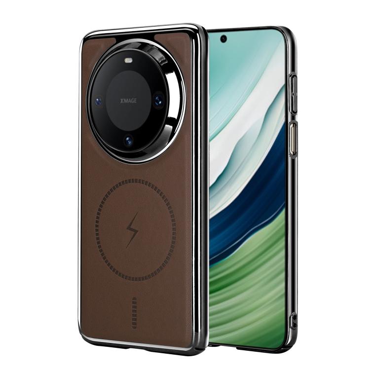 For Huawei Mate 60 Electroplated Magnetic Series Ultra-Thin Shockproof Phone Case