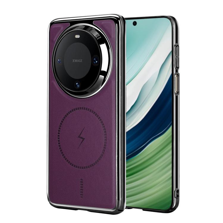For Huawei Mate 60 Electroplated Magnetic Series Ultra-Thin Shockproof Phone Case