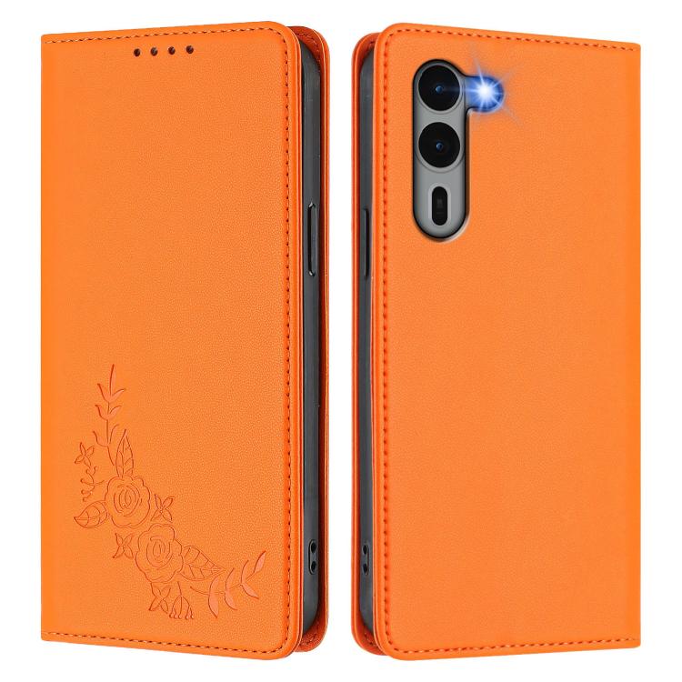 For Fujitsu Arrows We2 Plus / F-51E Peony Embossed Magnetic RFID Vegan Leather Phone Case