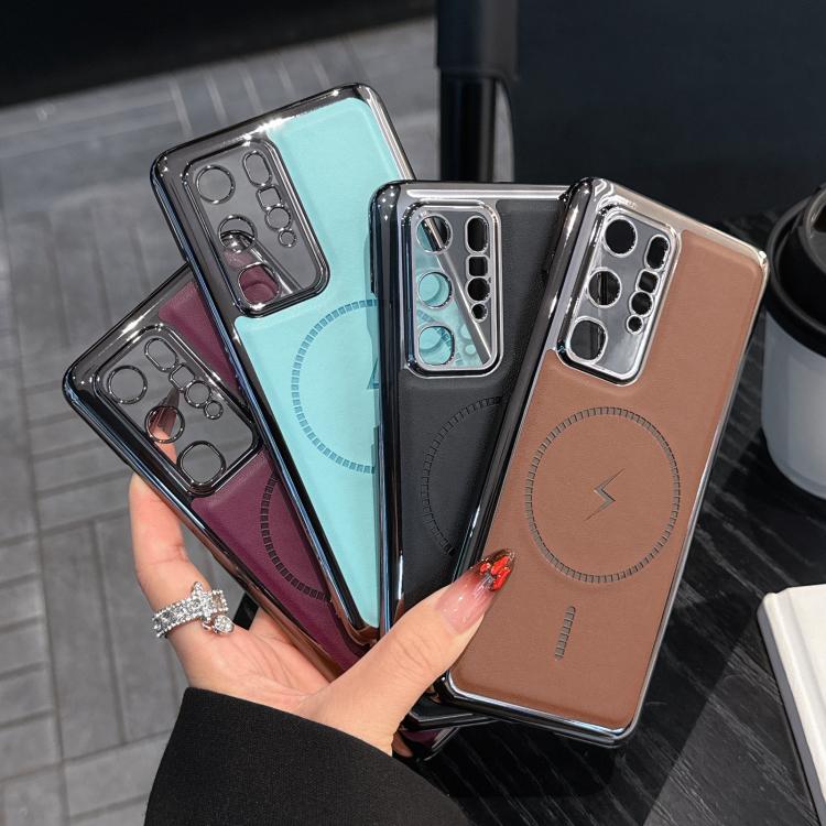 For Huawei P40 Pro+ Electroplated Magnetic Series Ultra-Thin Shockproof Phone Case