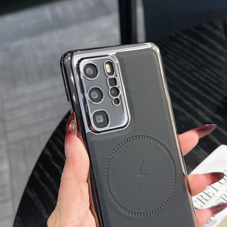 For Huawei P40 Pro+ Electroplated Magnetic Series Ultra-Thin Shockproof Phone Case