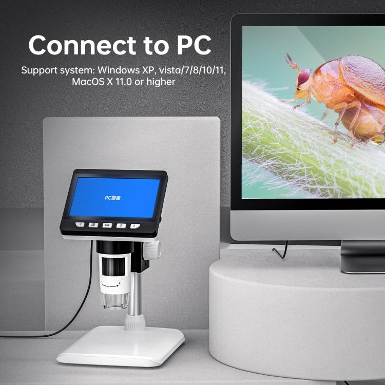 inskam 307-C 2MP 4.3-inch IPS Screen Desktop Digital Microscope