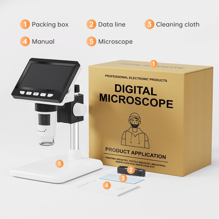 inskam 307-C 2MP 4.3-inch IPS Screen Desktop Digital Microscope
