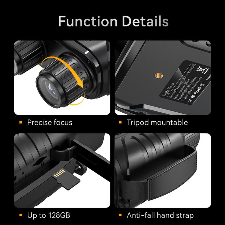 inskam 328 2MP HD Binocular Digital Night Vision Device with 2.8-inch Display - Black