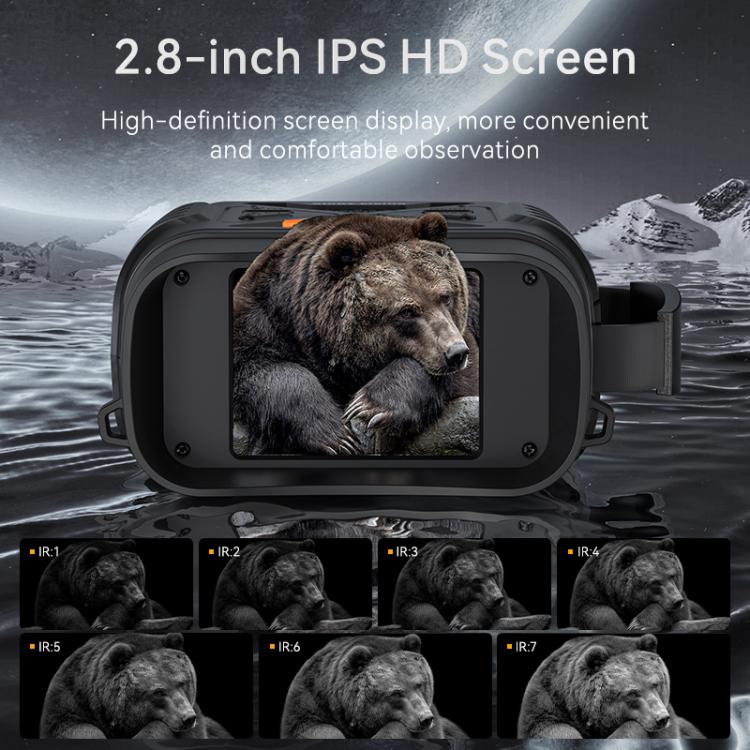 inskam 328 2MP HD Binocular Digital Night Vision Device with 2.8-inch Display - Black