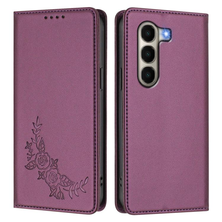 For Itel A95 5G Peony Embossed Magnetic RFID Vegan Leather Phone Case