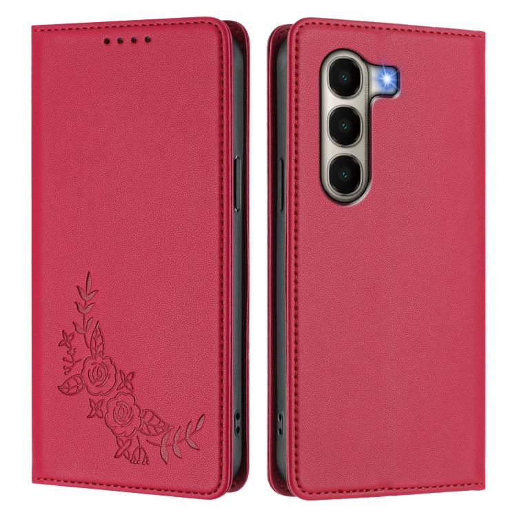 For Itel A95 5G Peony Embossed Magnetic RFID Vegan Leather Phone Case