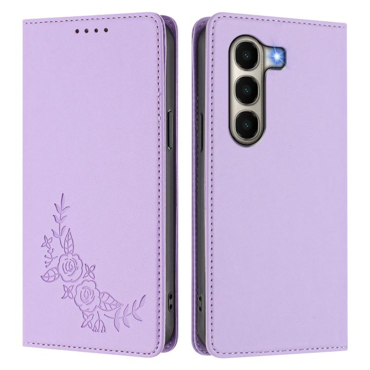 For Itel A95 5G Peony Embossed Magnetic RFID Vegan Leather Phone Case