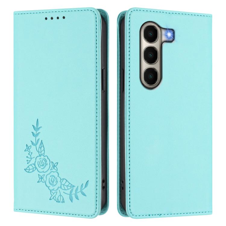 For Itel A95 5G Peony Embossed Magnetic RFID Vegan Leather Phone Case
