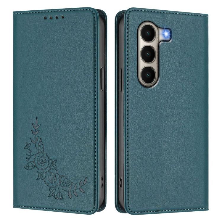 For Itel A95 5G Peony Embossed Magnetic RFID Vegan Leather Phone Case