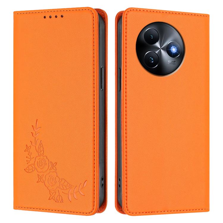 For Itel S24 Peony Embossed Magnetic RFID Vegan Leather Phone Case