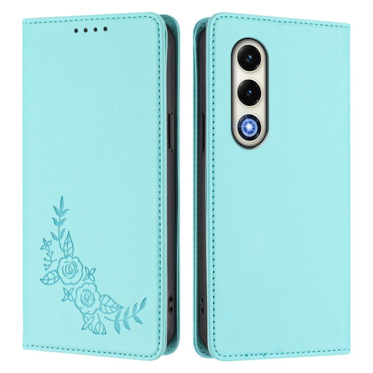For Itel S25 4G Peony Embossed Magnetic RFID Vegan Leather Phone Case