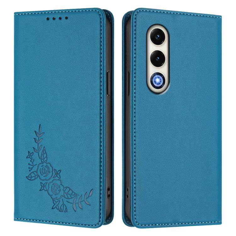 For Itel S25 4G Peony Embossed Magnetic RFID Vegan Leather Phone Case
