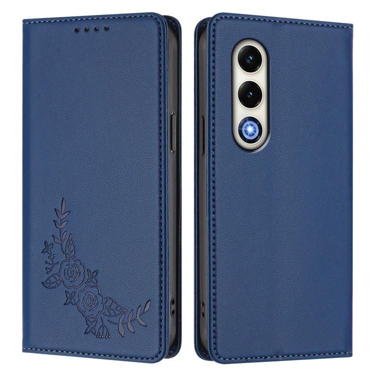 For Itel S25 4G Peony Embossed Magnetic RFID Vegan Leather Phone Case