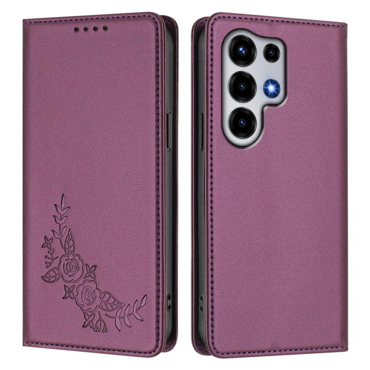 For Itel Super S26 Ultra Peony Embossed Magnetic RFID Vegan Leather Phone Case