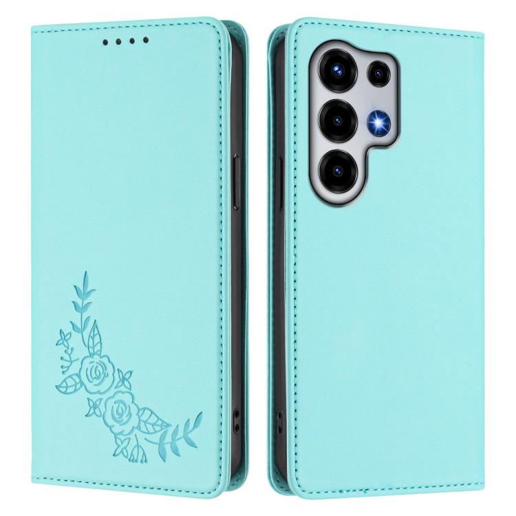For Itel Super S26 Ultra Peony Embossed Magnetic RFID Vegan Leather Phone Case