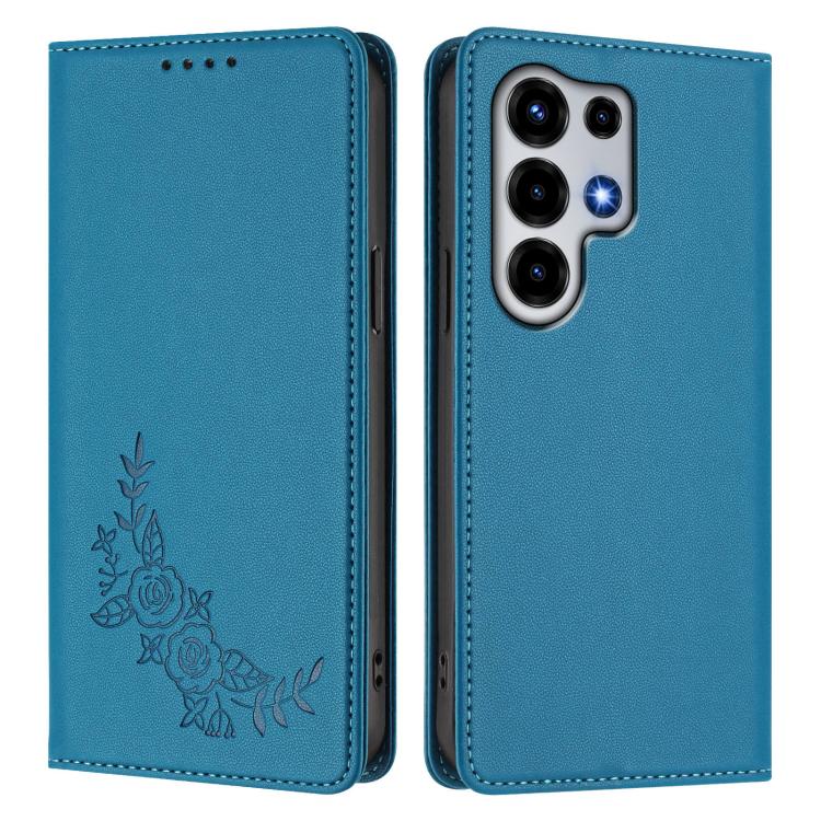 For Itel Super S26 Ultra Peony Embossed Magnetic RFID Vegan Leather Phone Case
