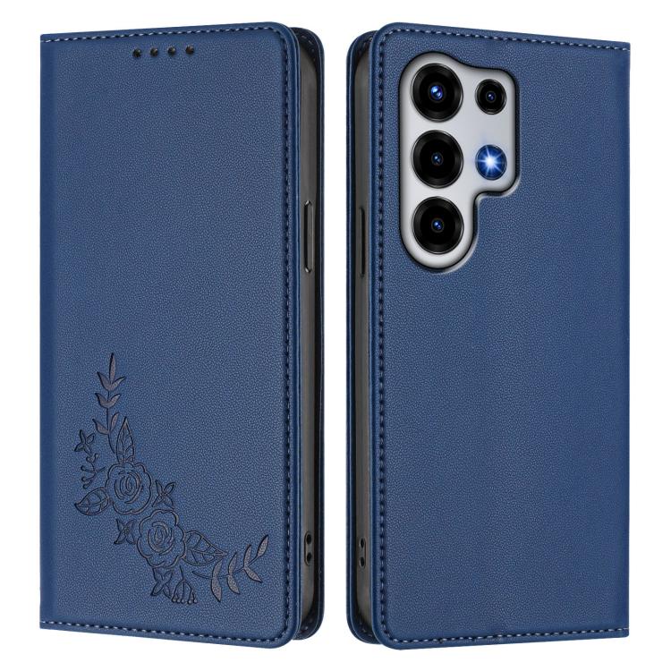 For Itel Super S26 Ultra Peony Embossed Magnetic RFID Vegan Leather Phone Case