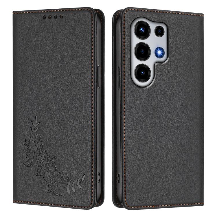 For Itel Super S26 Ultra Peony Embossed Magnetic RFID Vegan Leather Phone Case