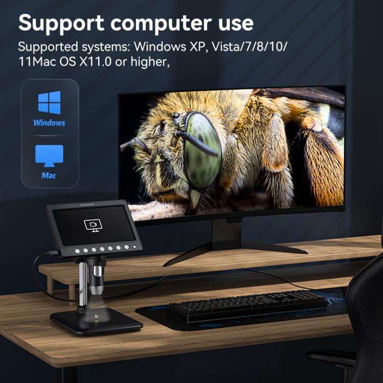 inskam 330 5MP 7-inch Display Desktop Digital Microscope