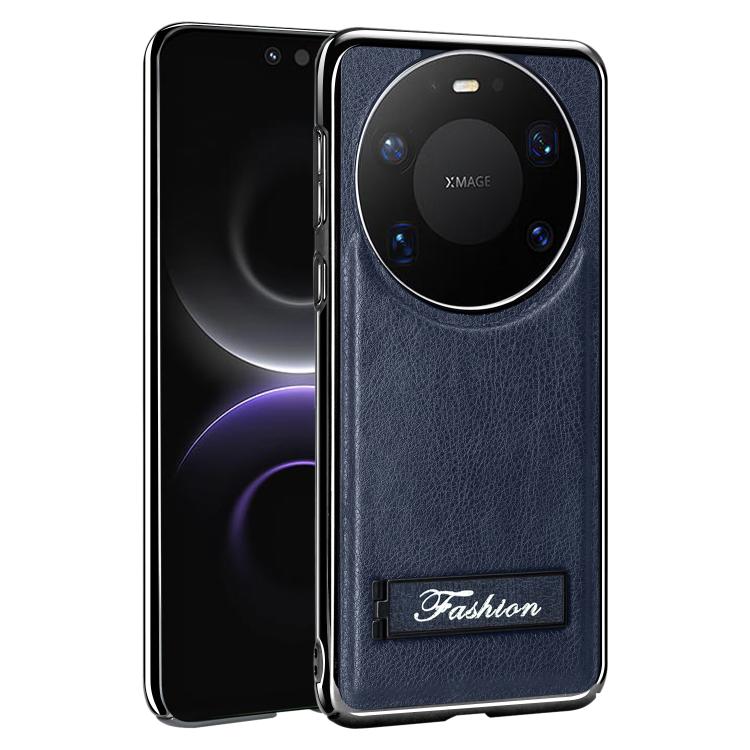 For Huawei Mate 80 Pro Fashion Electroplated Fold Holder Shockproof Phone Case