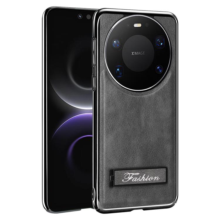 For Huawei Mate 80 Fashion Electroplated Fold Holder Shockproof Phone Case