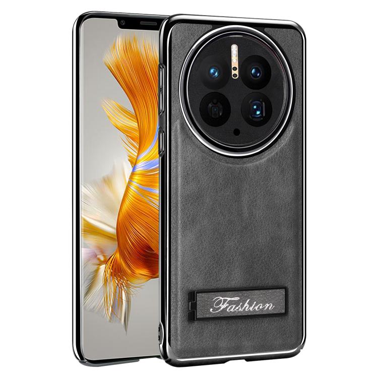 For Huawei Mate 50 Pro Fashion Electroplated Fold Holder Shockproof Phone Case
