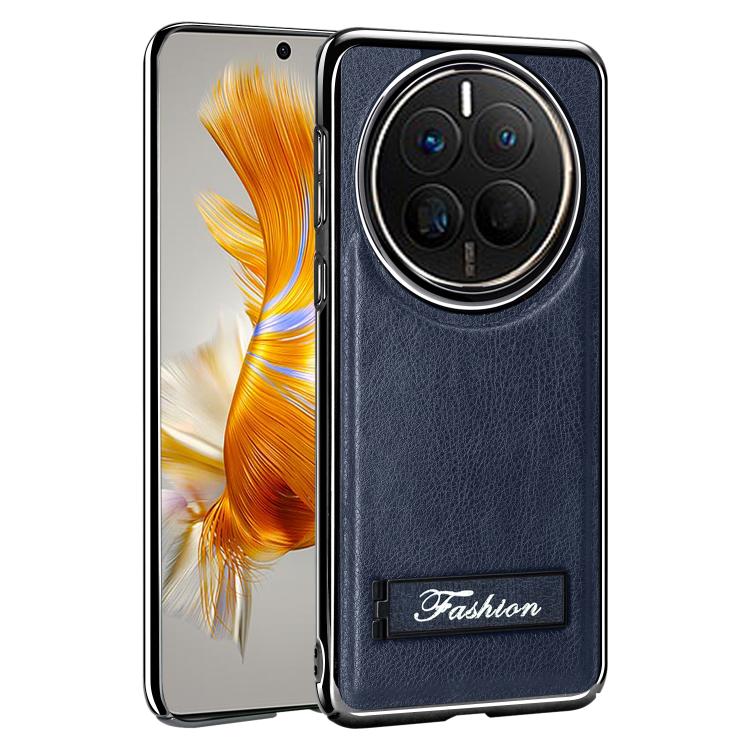 For Huawei Mate 50 Fashion Electroplated Fold Holder Shockproof Phone Case