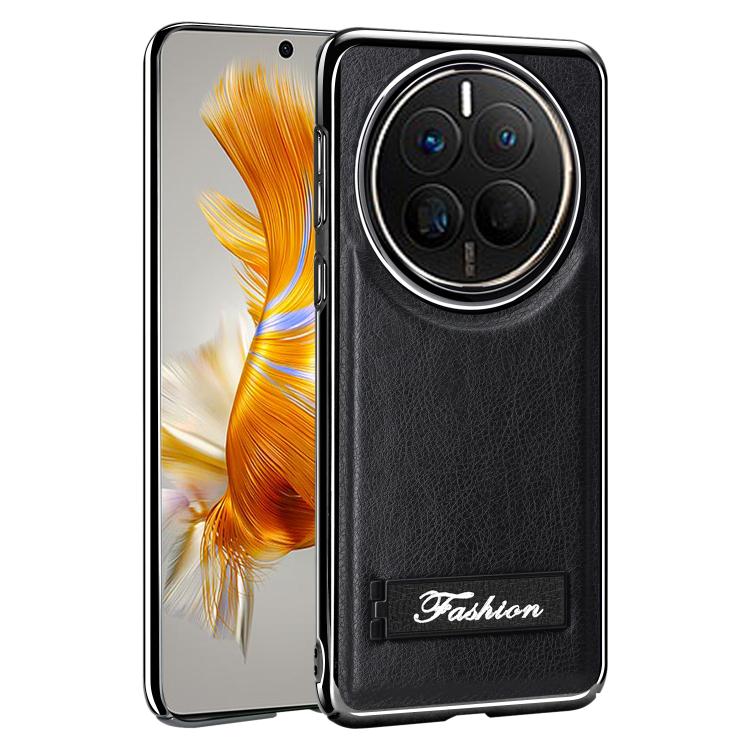 For Huawei Mate 50 Fashion Electroplated Fold Holder Shockproof Phone Case