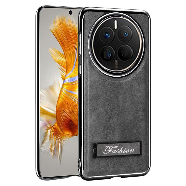 For Huawei Mate 50 Fashion Electroplated Fold Holder Shockproof Phone Case