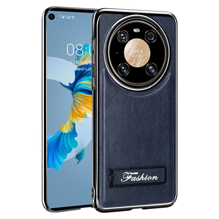 For Huawei Mate 40 Pro Fashion Electroplated Fold Holder Shockproof Phone Case