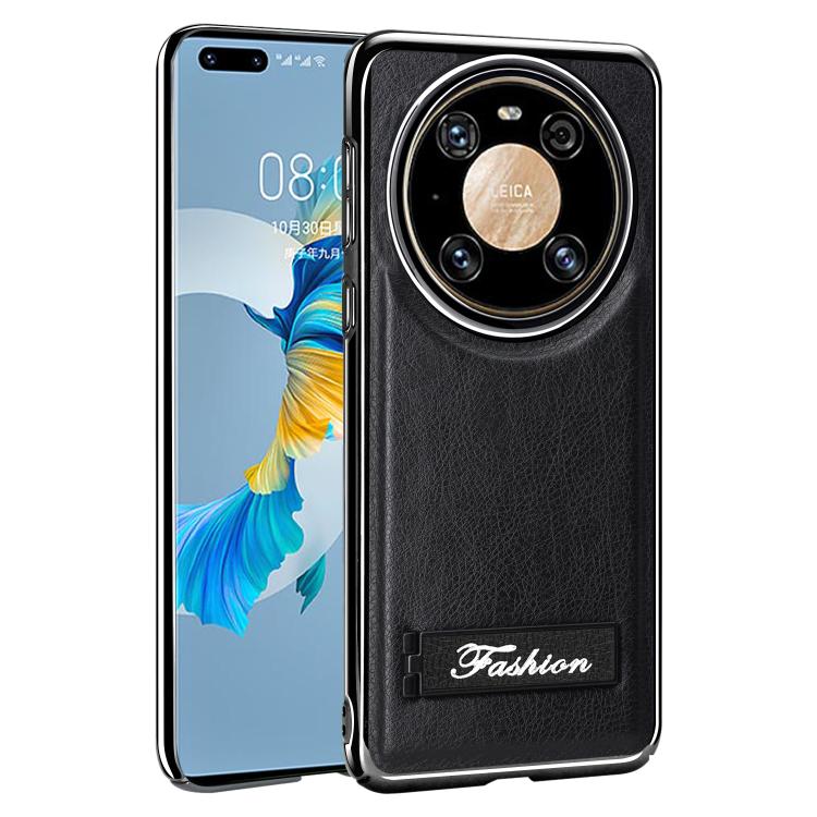 For Huawei Mate 40 Pro Fashion Electroplated Fold Holder Shockproof Phone Case