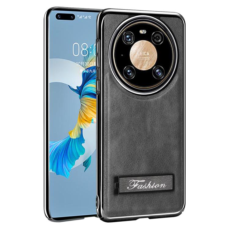 For Huawei Mate 40 Pro Fashion Electroplated Fold Holder Shockproof Phone Case