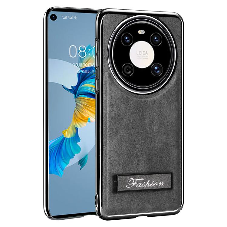 For Huawei Mate 40 Fashion Electroplated Fold Holder Shockproof Phone Case