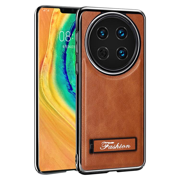 For Huawei Mate 30 Pro Fashion Electroplated Fold Holder Shockproof Phone Case