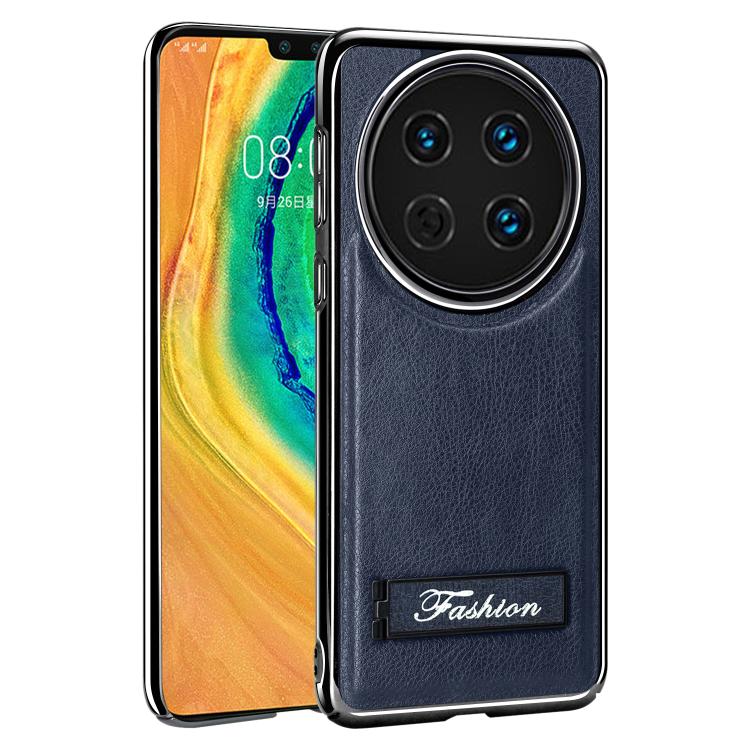 For Huawei Mate 30 Fashion Electroplated Fold Holder Shockproof Phone Case