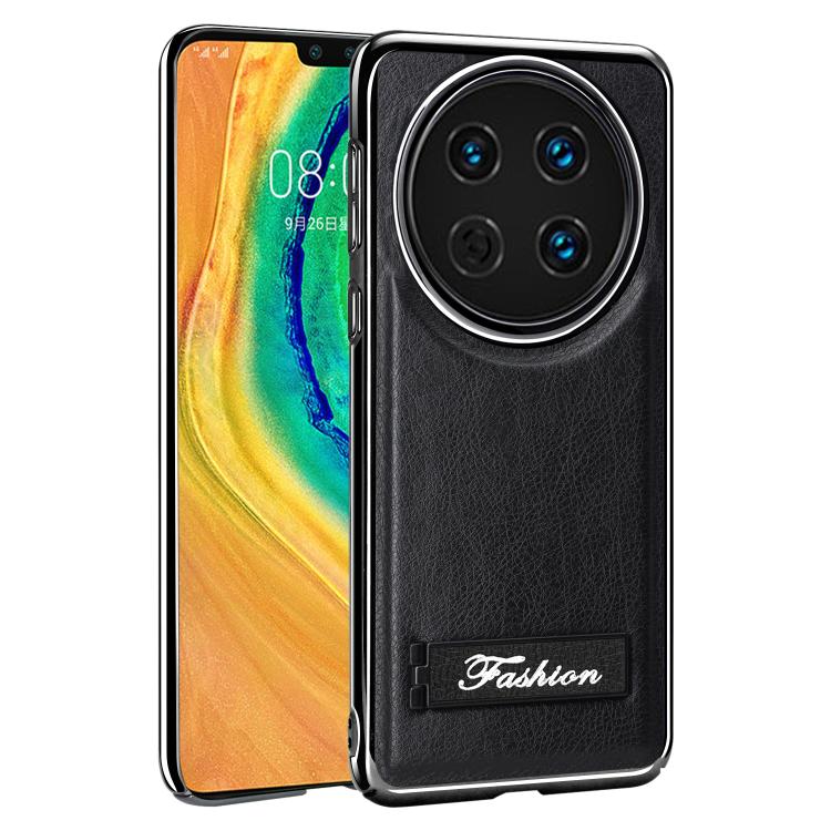 For Huawei Mate 30 Fashion Electroplated Fold Holder Shockproof Phone Case