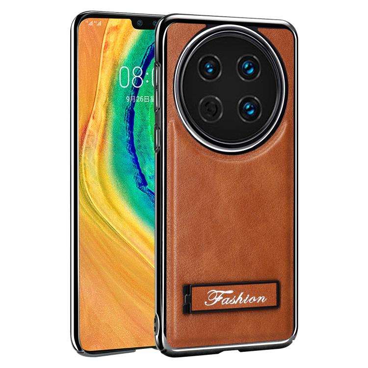 For Huawei Mate 30 Fashion Electroplated Fold Holder Shockproof Phone Case