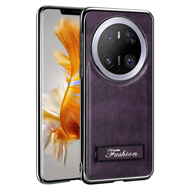 For Huawei Mate 70 Fashion Electroplated Fold Holder Shockproof Phone Case