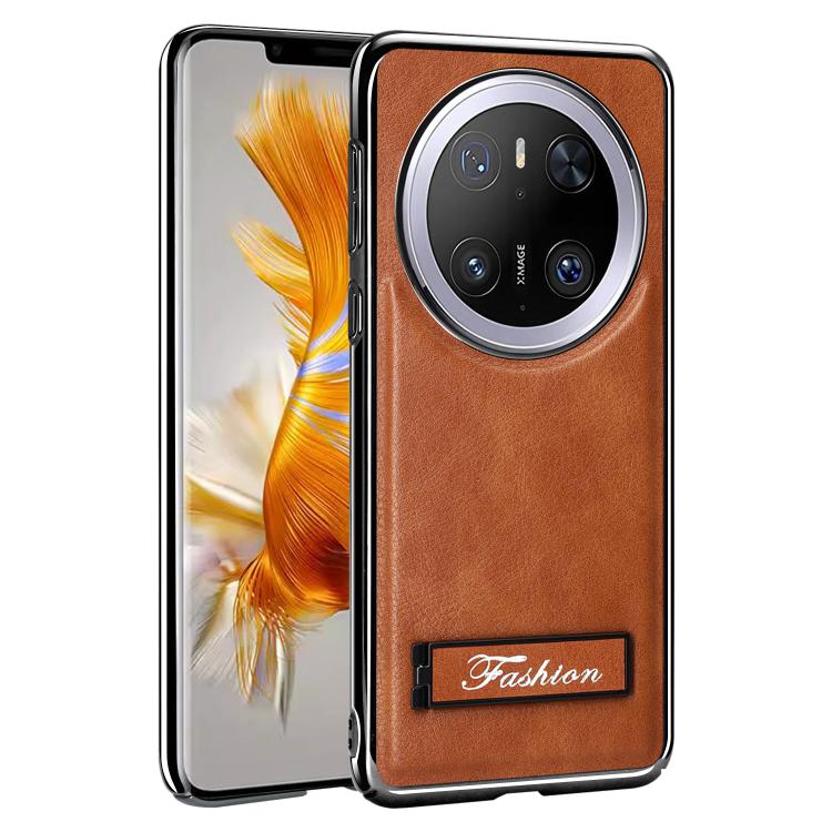 For Huawei Mate 70 Fashion Electroplated Fold Holder Shockproof Phone Case
